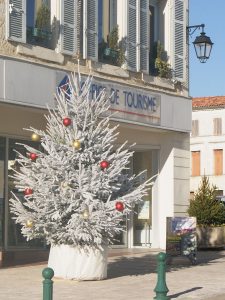 Sapins floqués blancs 3m